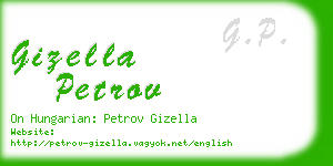 gizella petrov business card